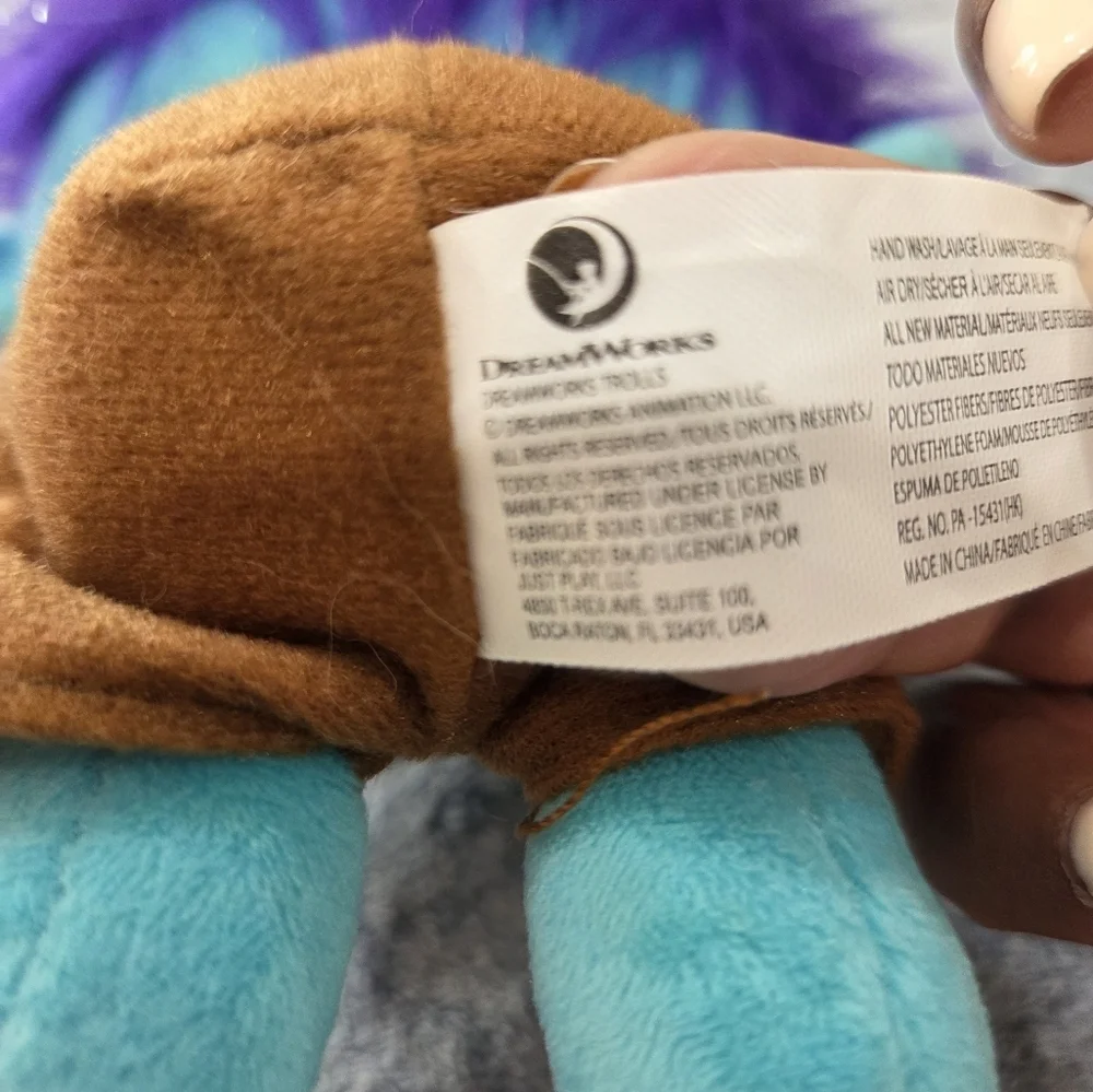Dreamworks Trolls World Tour Plush Branch Doll - Blue .
